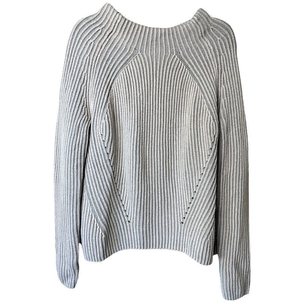 Athleta Ribbed Pointelle Rockland Mock Neck Sweater